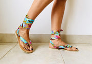 BY M.A.R.Y Shoes 37 Laced Sandal - Interchangeable ribbons