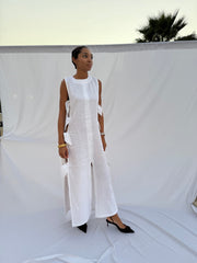 BY M.A.R.Y Sydney Linen Maxi Dress with Sides Bows