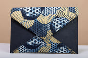 BY M.A.R.Y Accessories Blue and Golden Stars; Gamila Clutch - Blue and Golden Stars