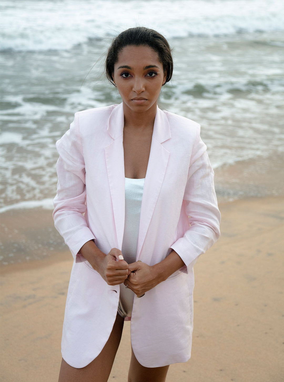 andmary blair basic jacket ANDMARY Blair basic jacket &skirt Beige