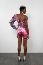 BY M.A.R.Y S Afia Shorts - Metallic Pink