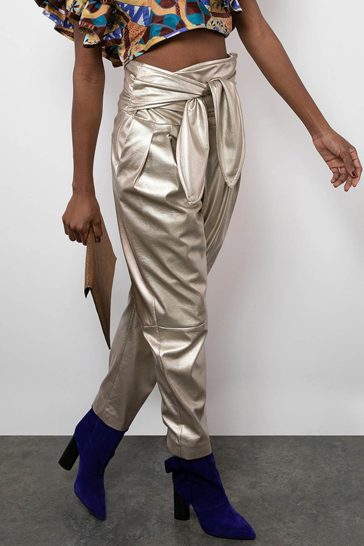 BY M.A.R.Y S Dagny Pants - Light Gold