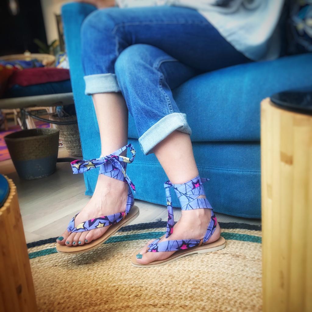 【I AM MARI】Want Two Ribbon Strap Sandals I AM MARI】Want Two Ribbon Strap Sandals